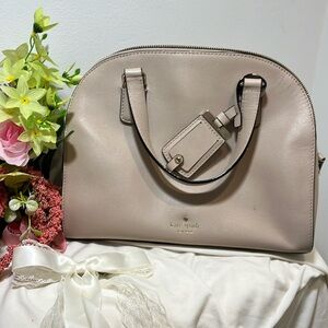 Kate Spade Cream Satchel with Structured Design